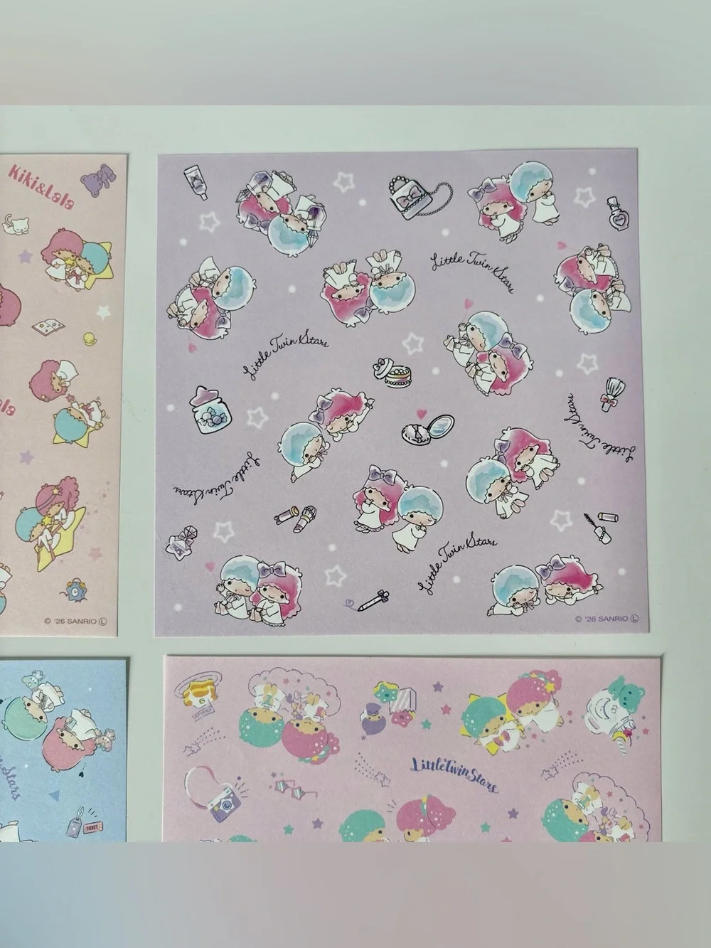 Little Twin Stars Kawaii Pastel Decorative Origami Paper Set of 4 Designs NWT